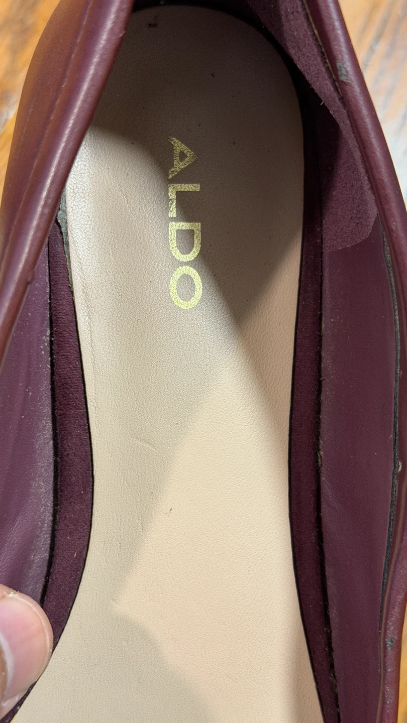ALDO Burgundy Loafers with Gold Accent - photo 2