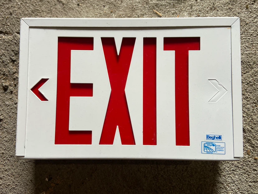 Beghelli Exit Sign Light
