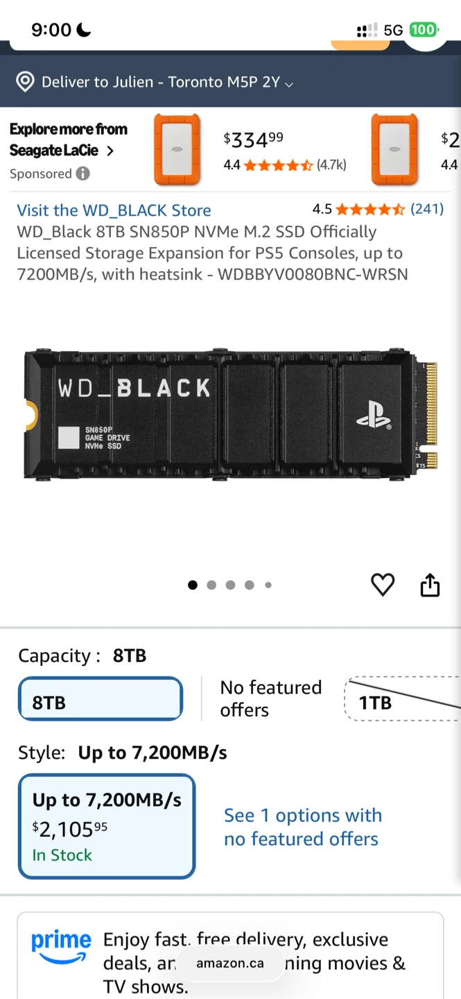 RARE 8TB nvme WD black