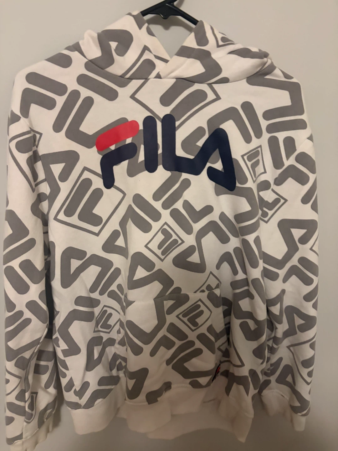 Fila All Over Logo Hoodie xl youth