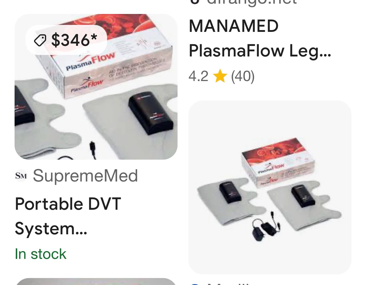 Manamed PlasmaFlow Portable DVT Compression Device