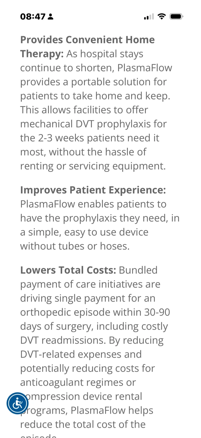 Manamed PlasmaFlow Portable DVT Compression Device - photo 2