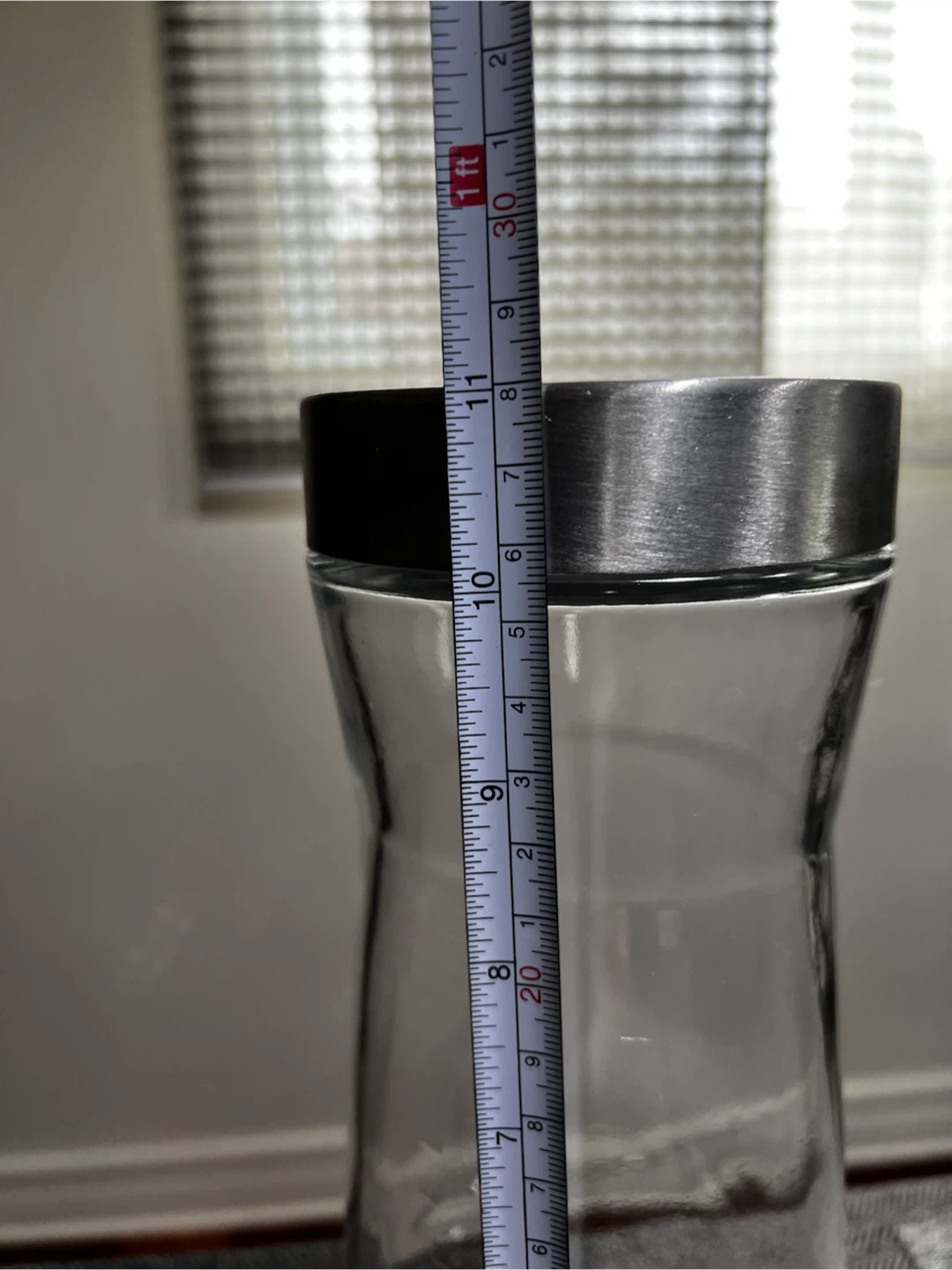 Glass Pitcher with Metal Lid - photo 2