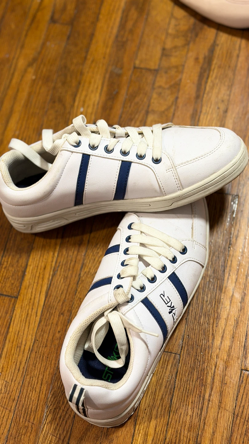 Striker White and Blue Sneakers