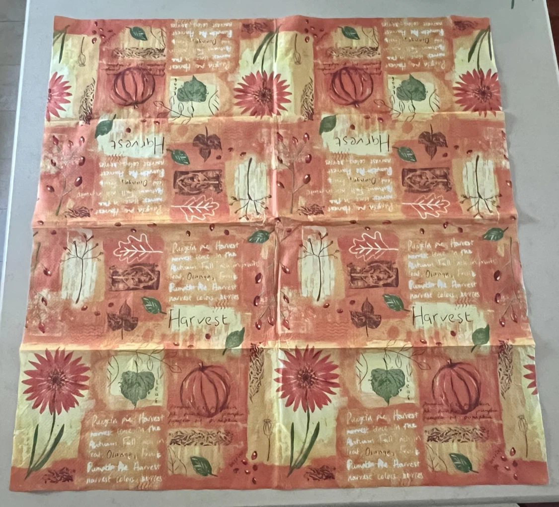 Harvest Themed Tablecloth & Napkins