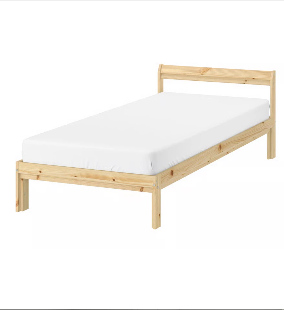 IKEA Single Bed Frame, mattress with Slats