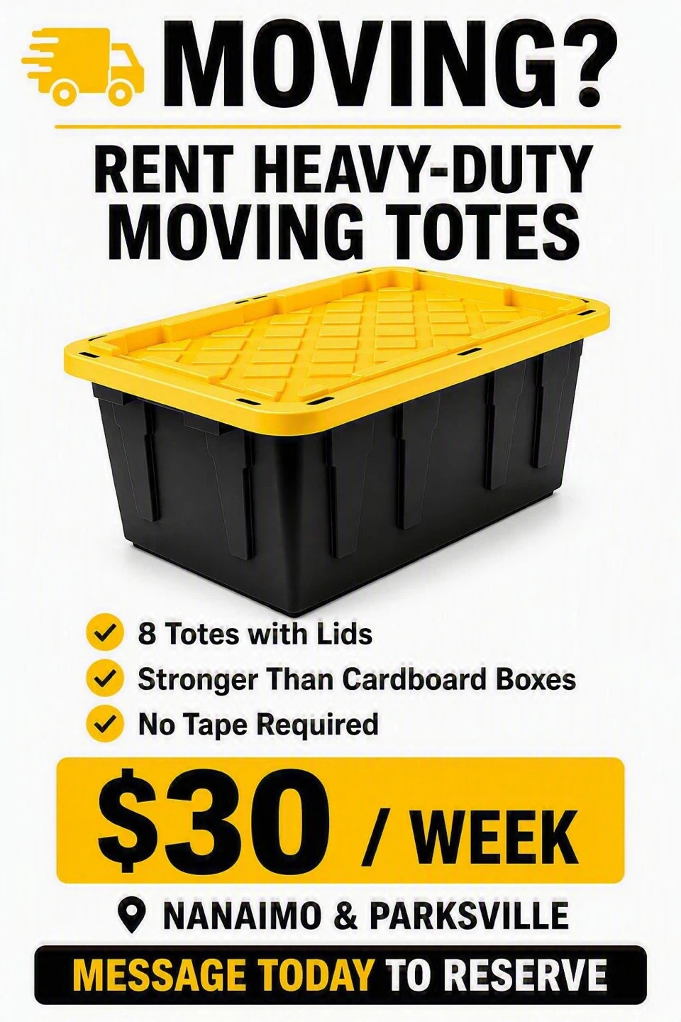 Heavy-Duty Moving Totes for Rent