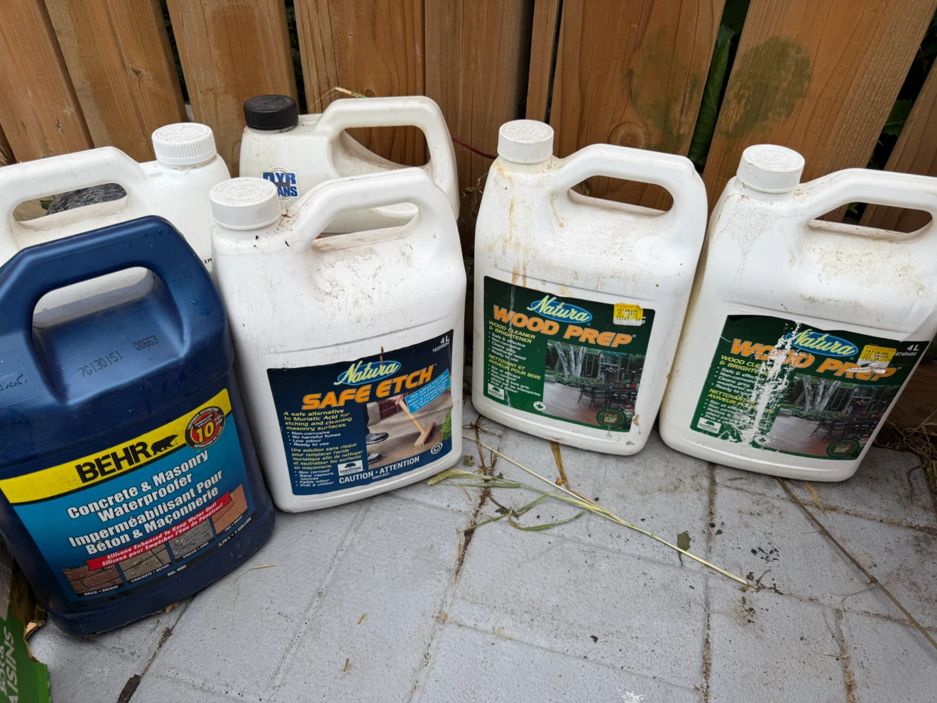 Lot of 7 Wood and Concrete Sealers and Cleaners