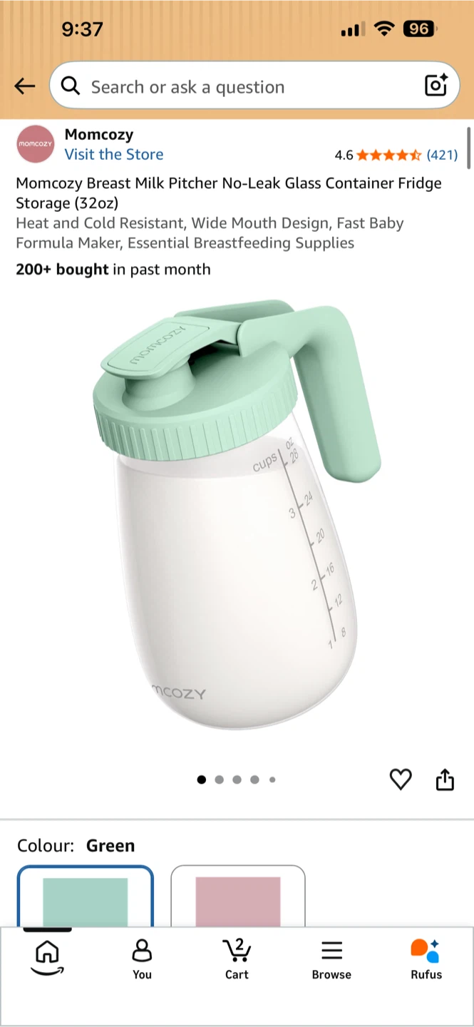 Momcozy Glass Pitcher New