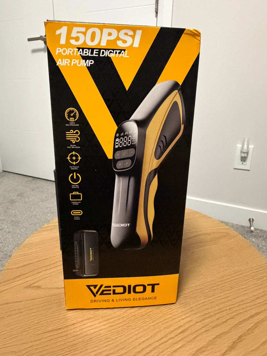 VEDIOT 150PSI Portable Digital Air Pump