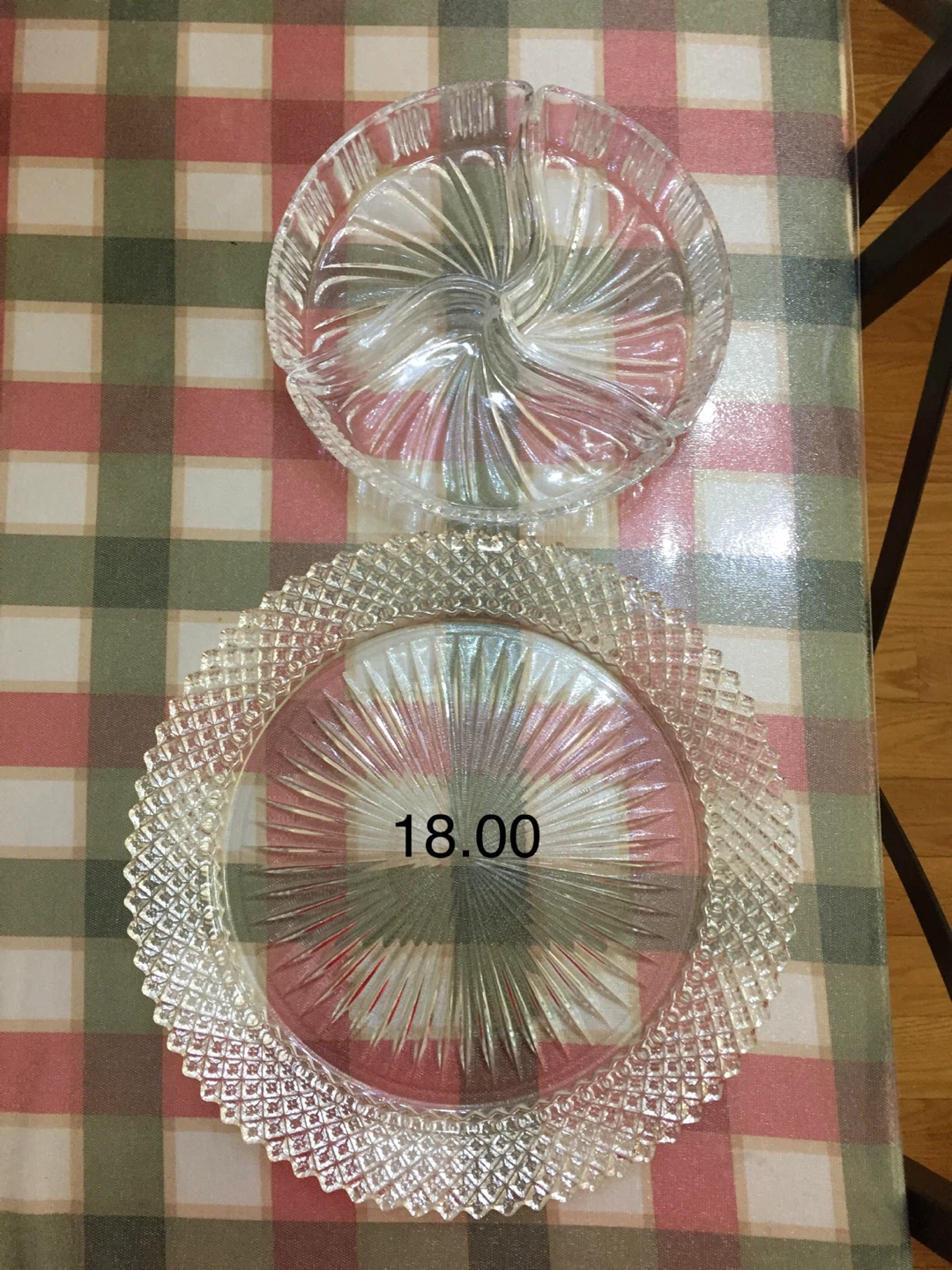 Glass Divided Serving Platter