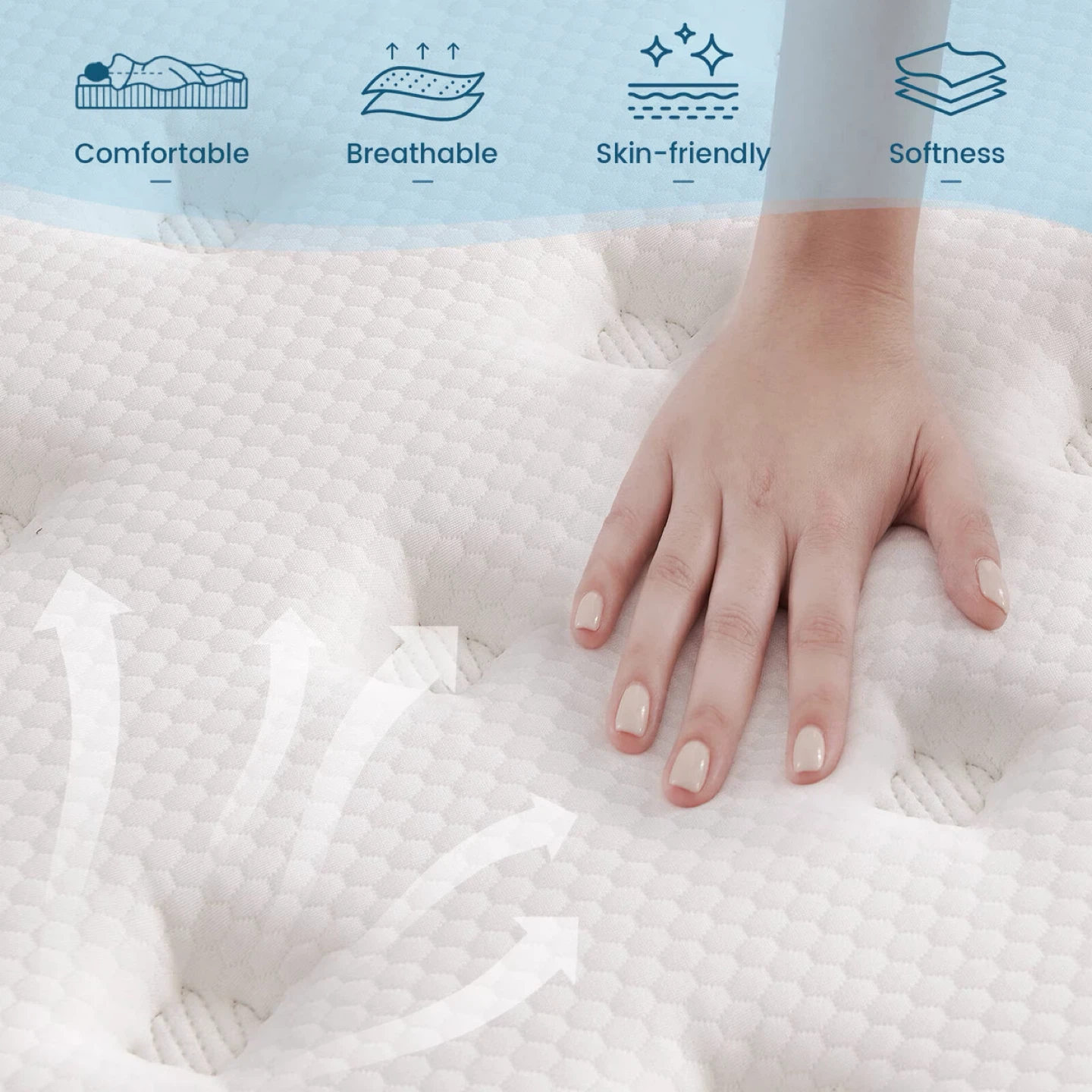Vantto Twin and DoubleMattress, 10 Inch Memory Foam Hybrid - photo 3