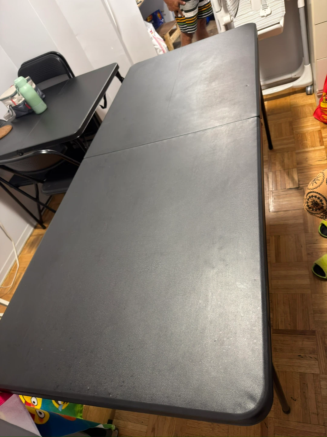 Black 6ft Folding Table - photo 2