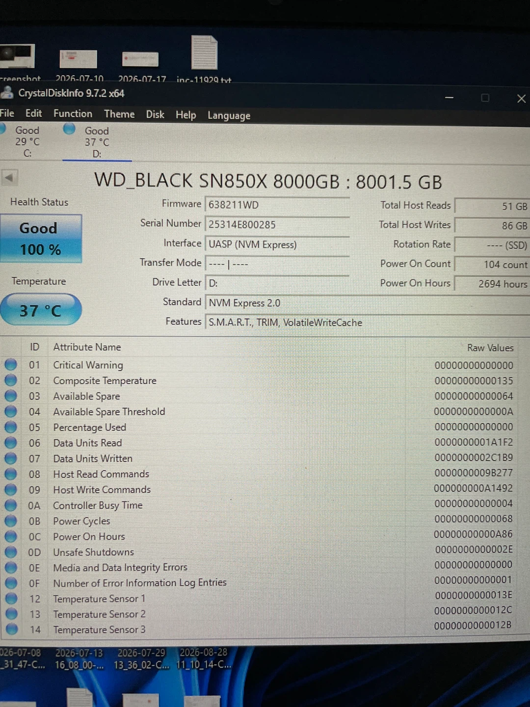 RARE 8TB nvme WD black - photo 3