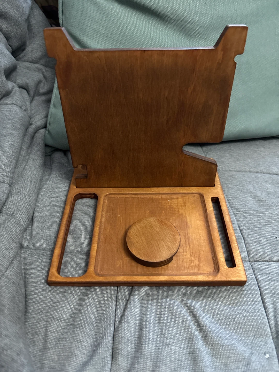 Wooden Vanity Tray with Mirror - photo 4