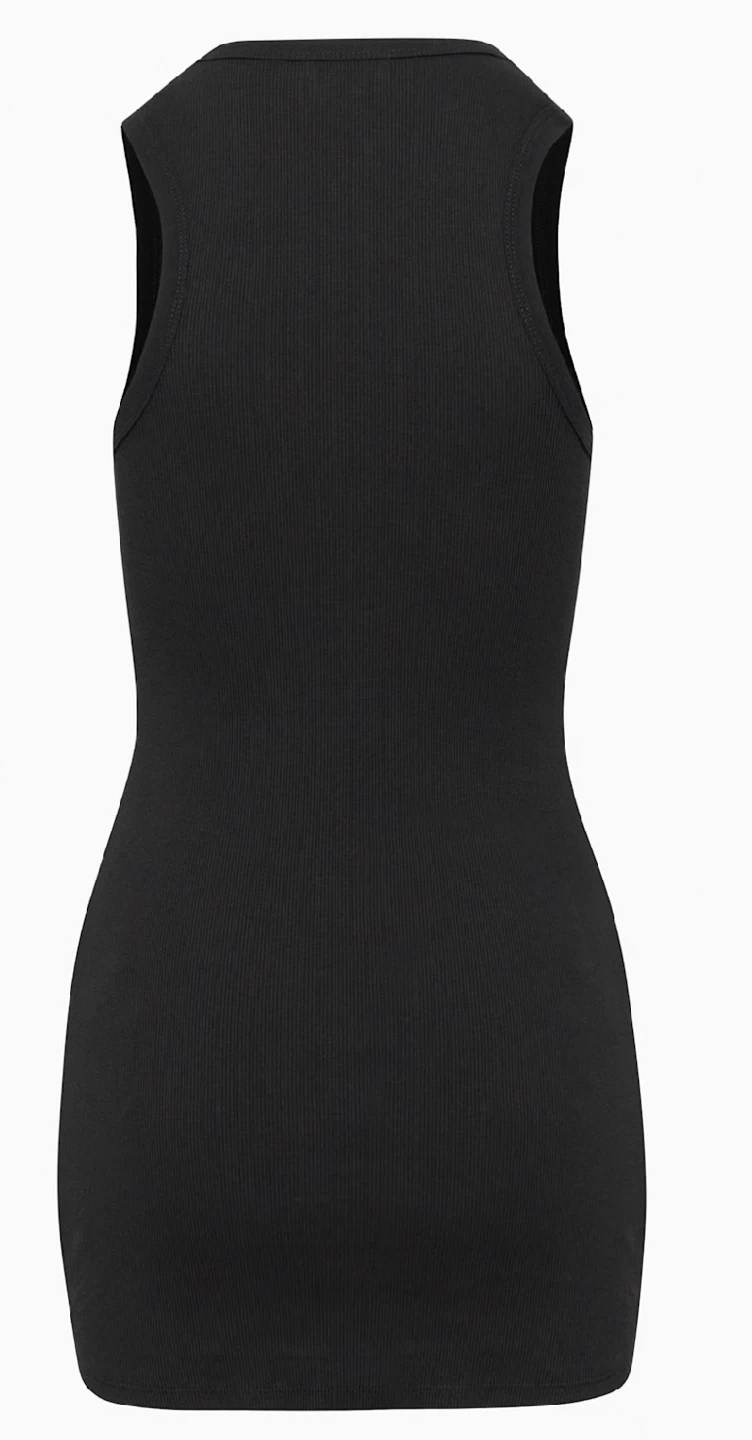 Denim Forum Ribbed Tank Dress Black -XS - photo 5