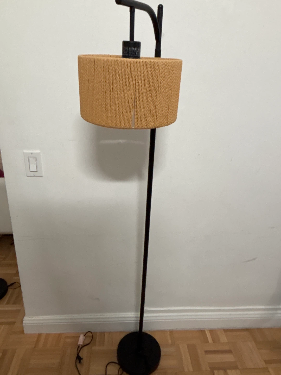 Floor Lamp with Woven Shade