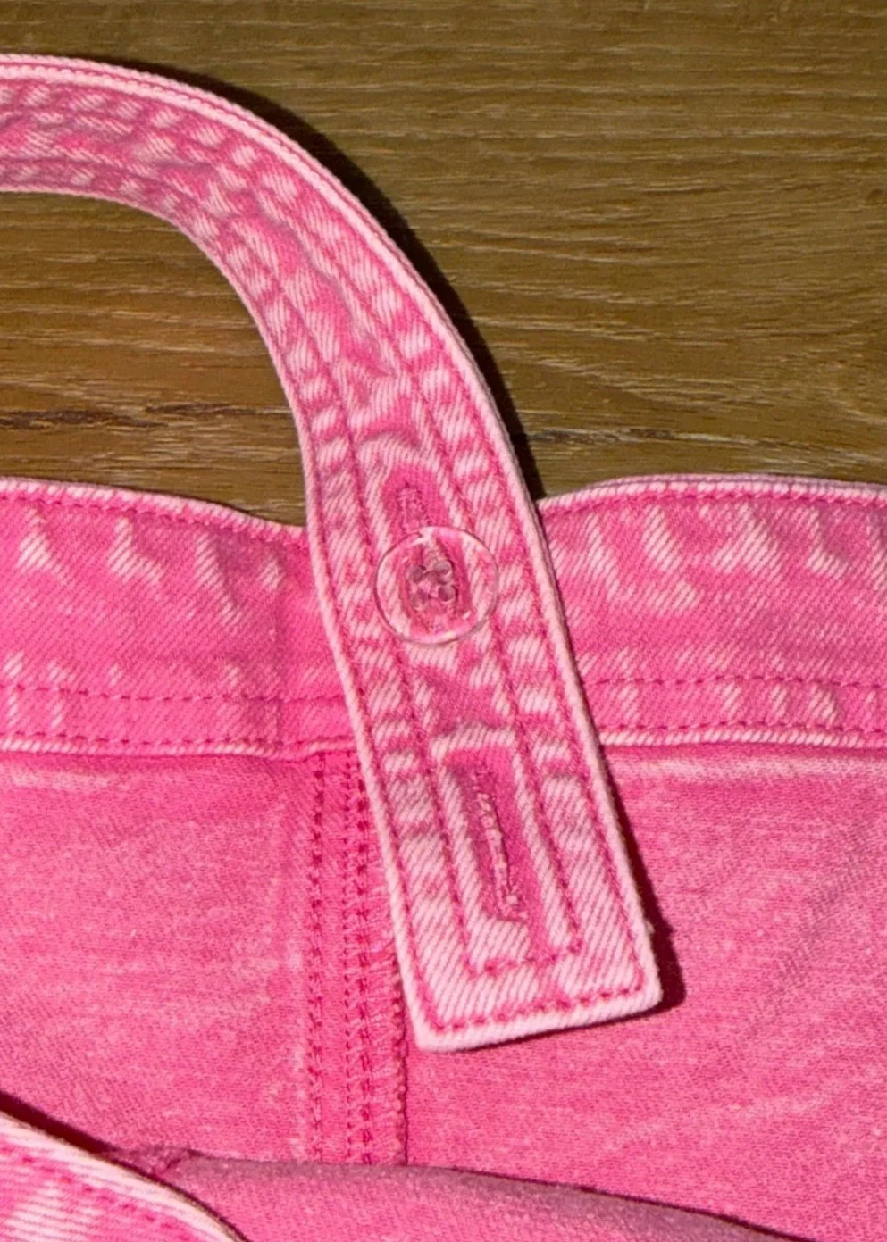 GAP Pink Denim Button-Front Dress - XS - photo 4
