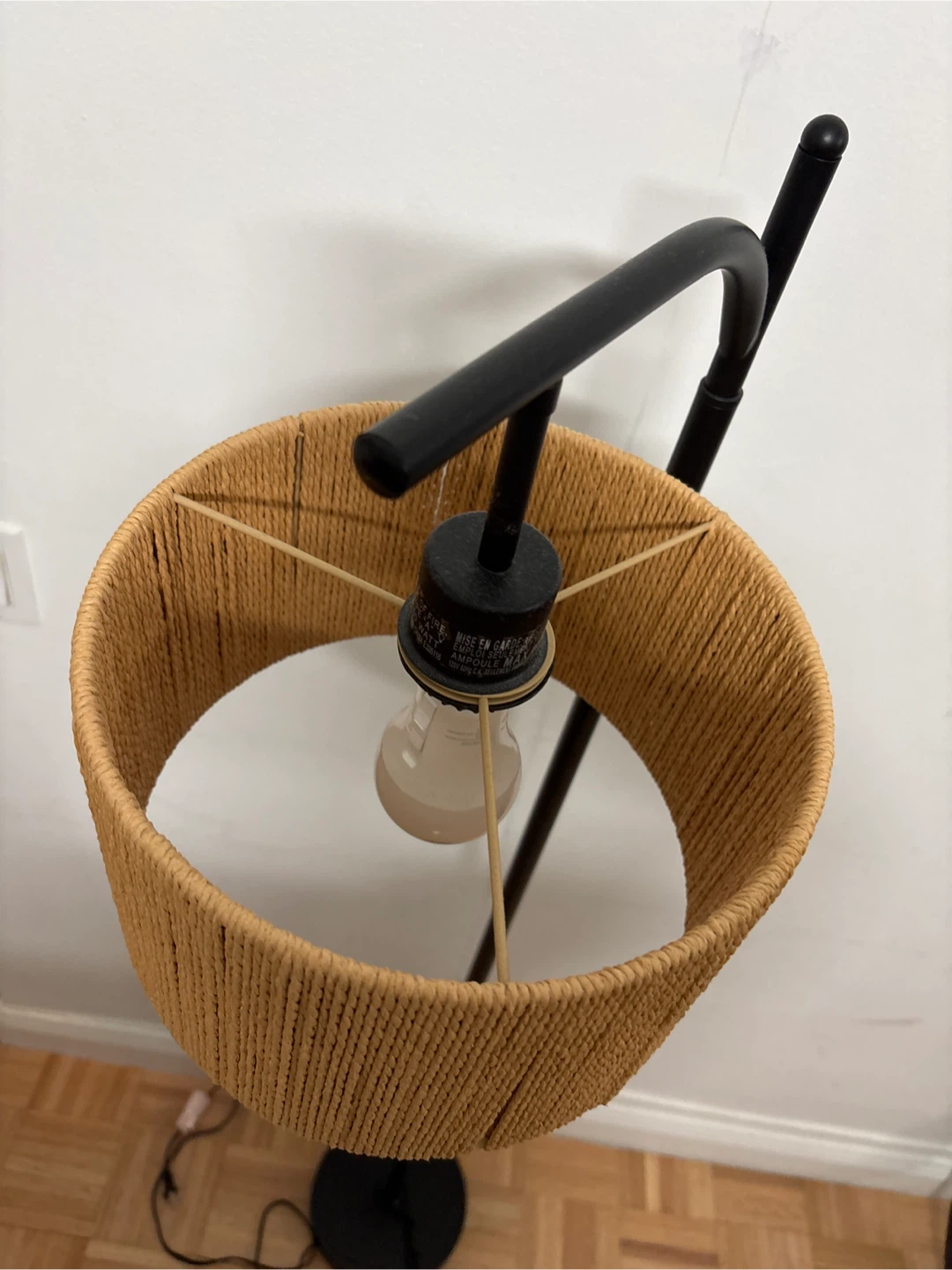 Floor Lamp with Woven Shade - photo 2