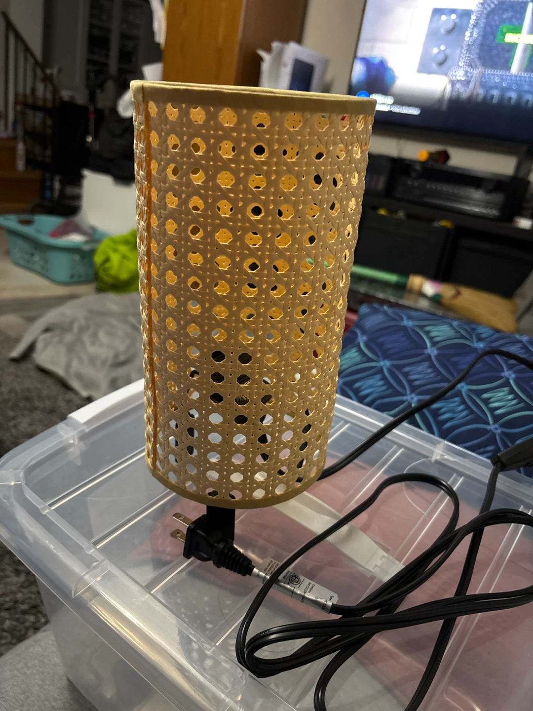 Cane Drum Lamp Shade - photo 3