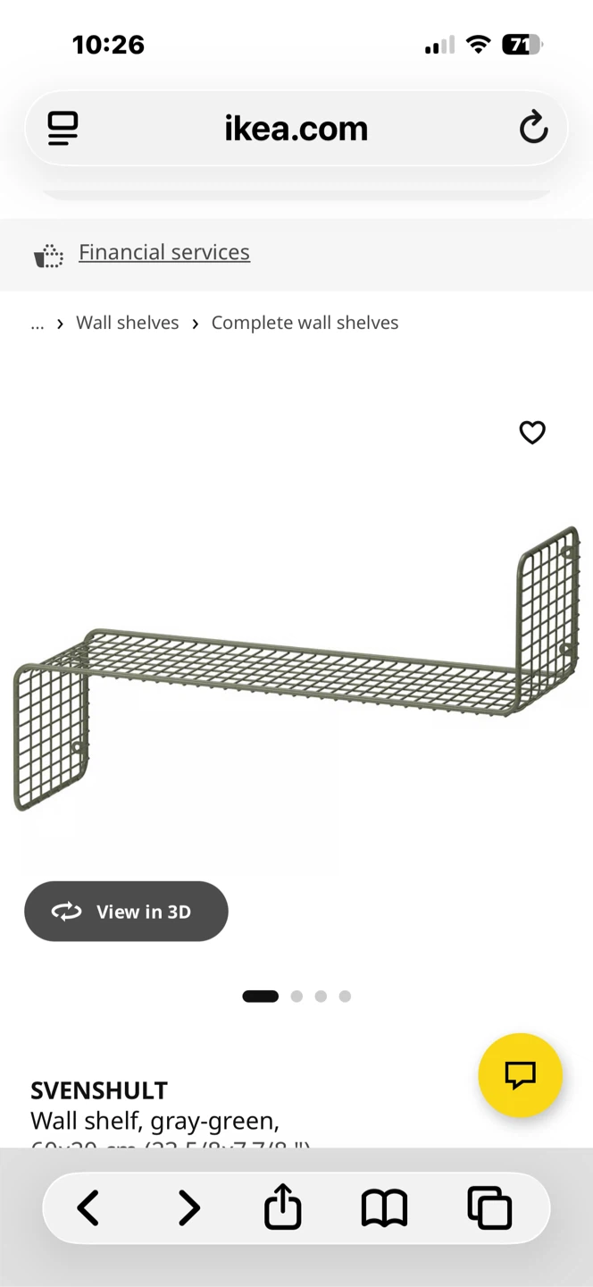 IKEA SVENSHULT Wall Shelf Gray-Green 60cm - photo 2