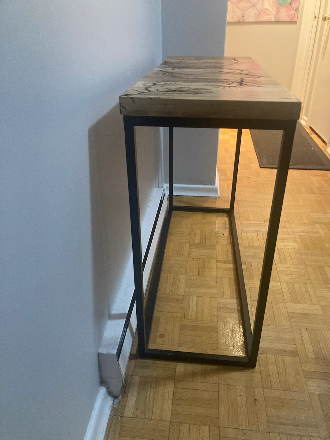 Wood topped side table. - photo 5
