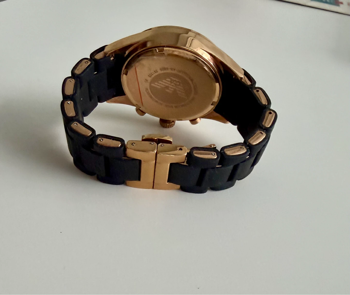 Emporio Armani Chronograph Watch - Rose Gold & Black - photo 3