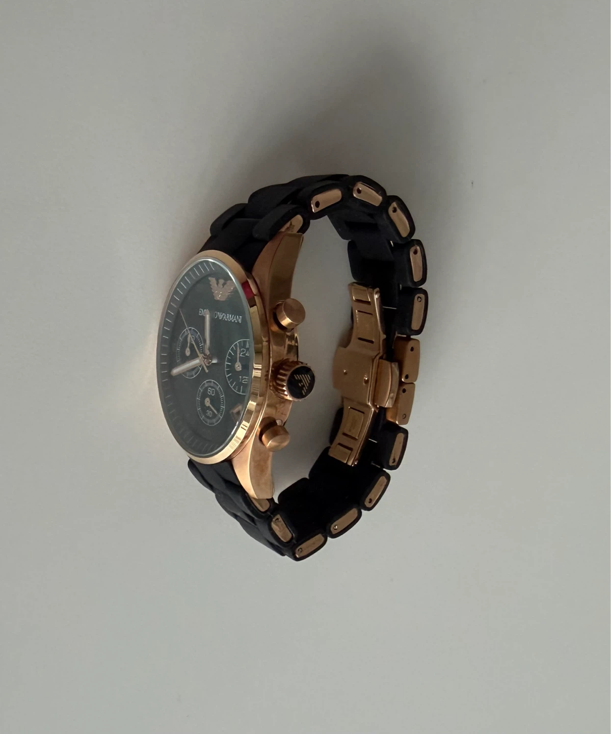 Emporio Armani Chronograph Watch - Rose Gold & Black - photo 2