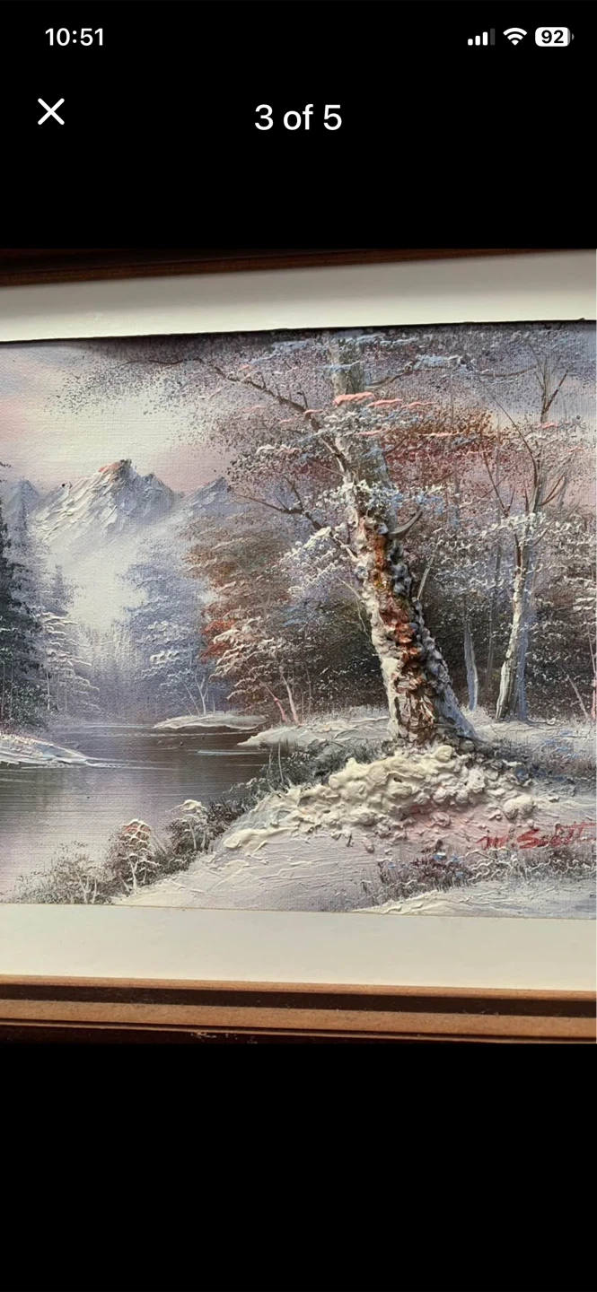 Set of 2 Framed Landscape Oil Paintings - photo 3