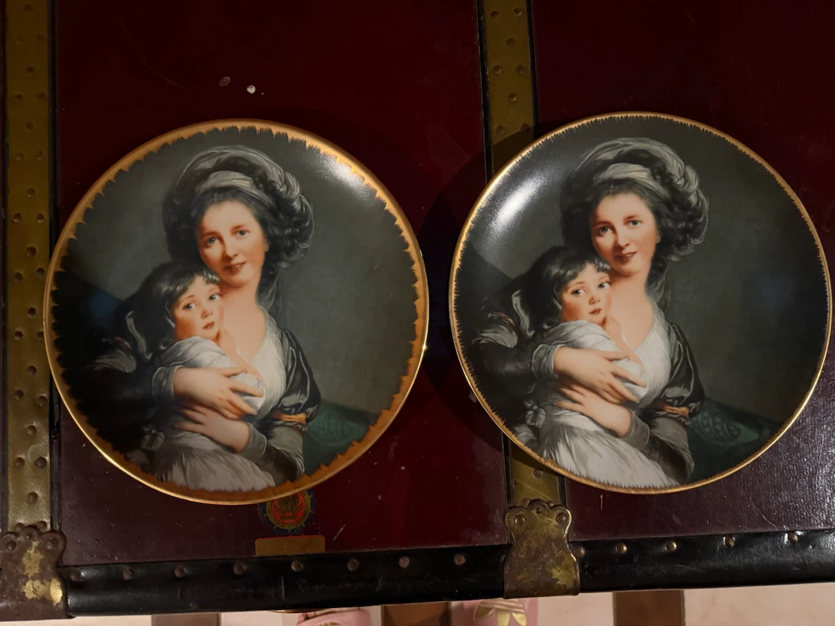 Vigée Le Brun "Madame Vigée Le Brun and."  Plates (Set of 2)