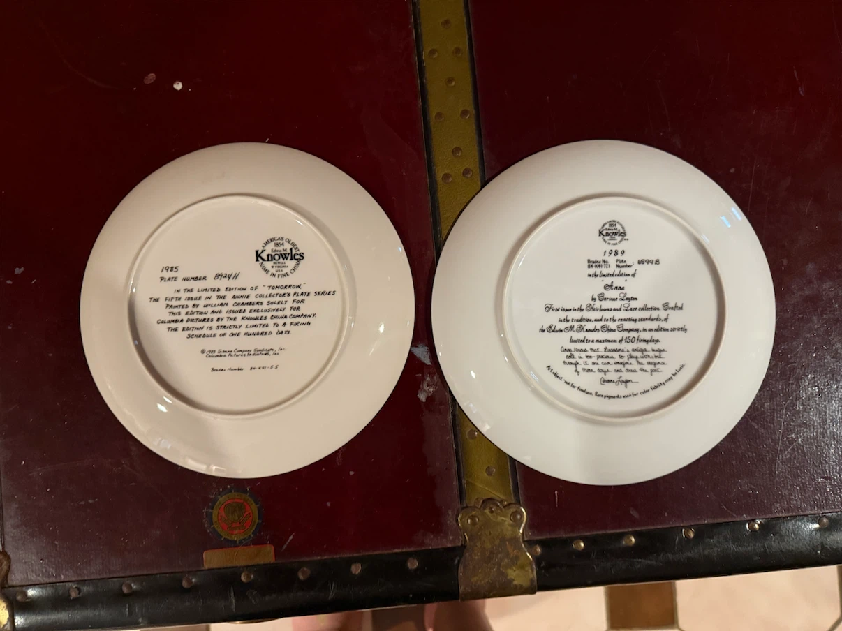 Lot of 2 Knowles "Tomorrow" & "Sweet Dreams" Collector Plates - photo 2
