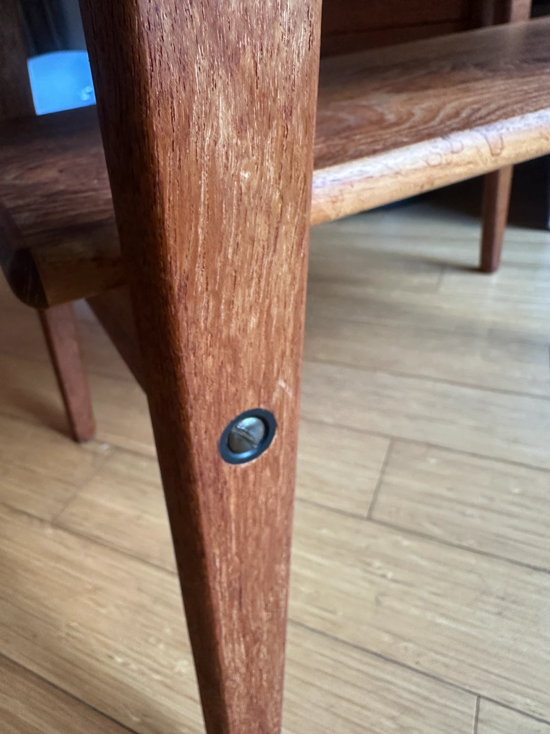 VINTAGE TEAK MCM SMOKED GLASS COFFEE SIDE END NIGHT TABLE - photo 4