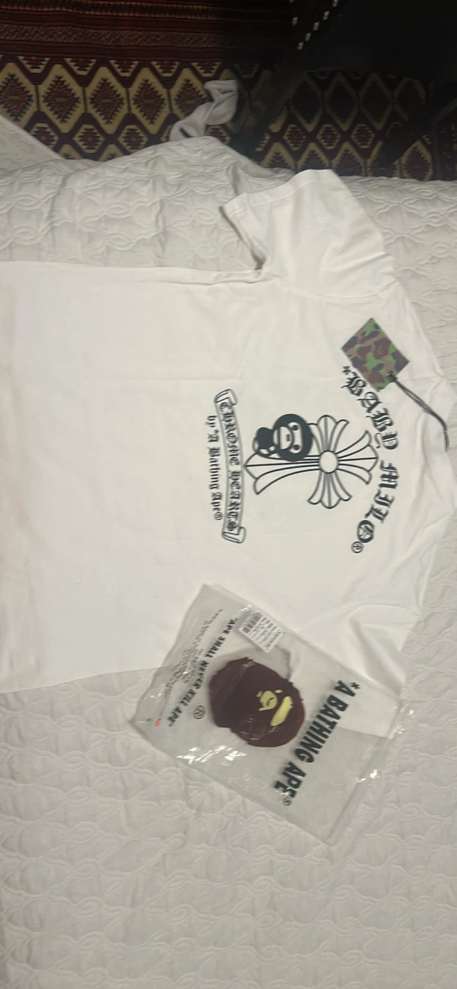 Brand new chrome x bape tee