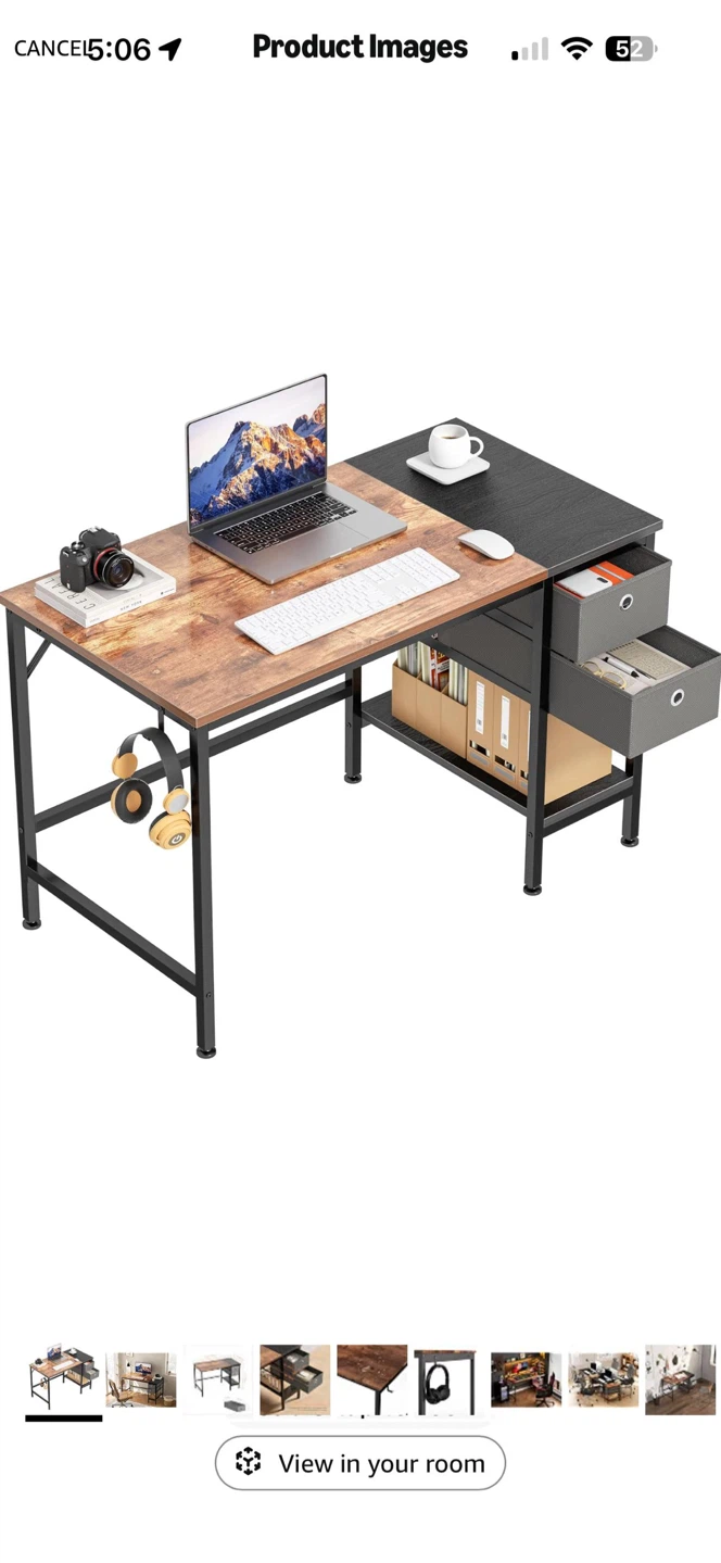 55 inch work desk with drawers - photo 4