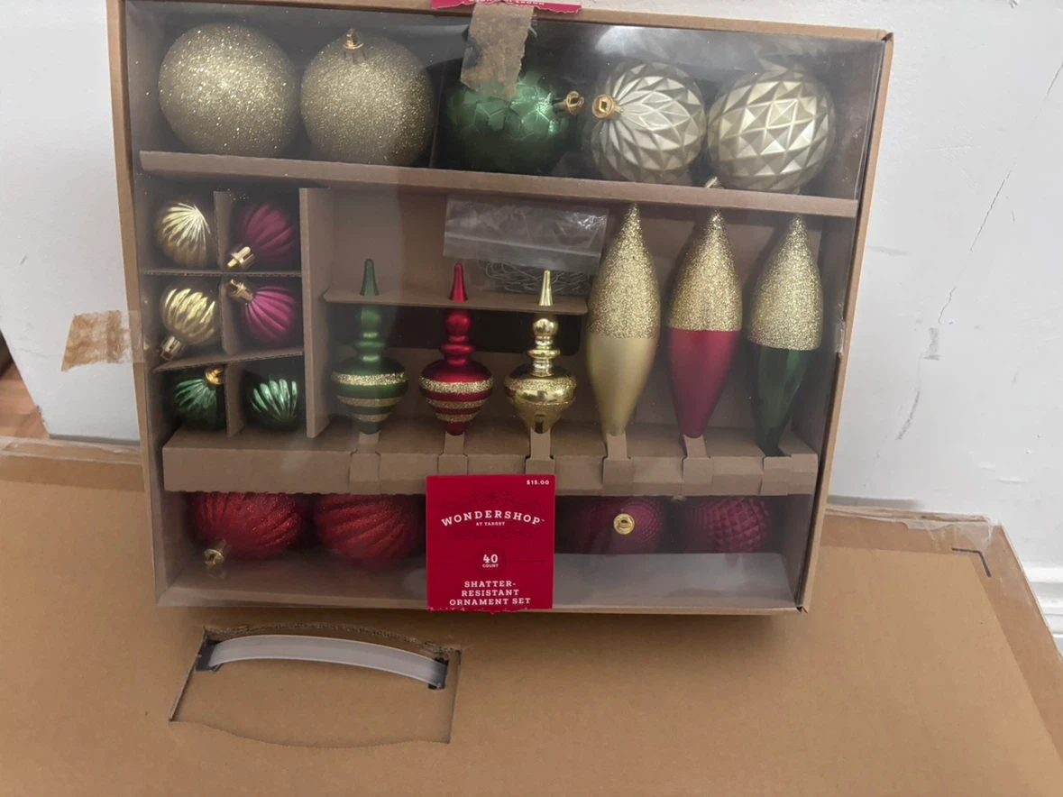 4ft Artificial Slim Style Christmas Tree with Ornament Set - photo 5
