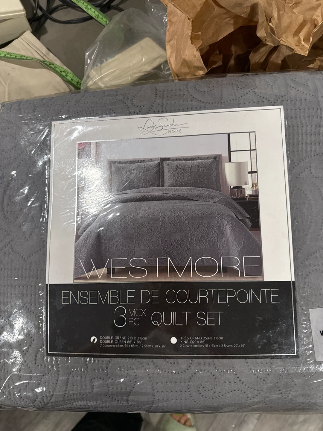 Lady Sandra Home Westmore 3pc Quilt Set