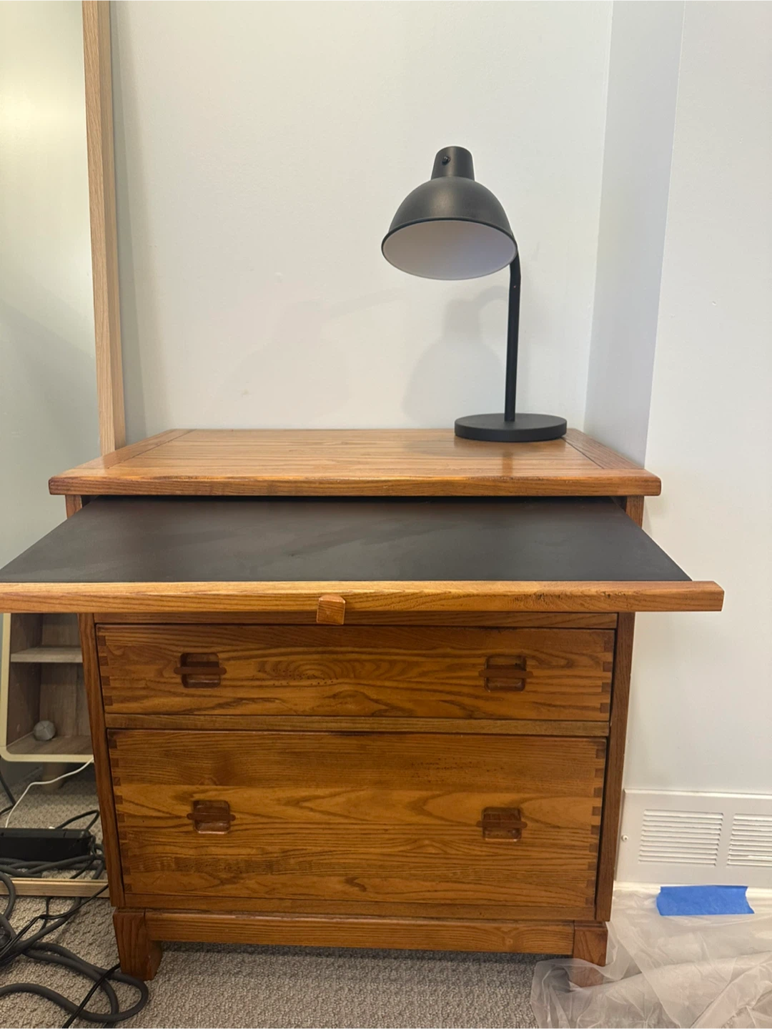 Oak Dresser with Fold-Down Desk