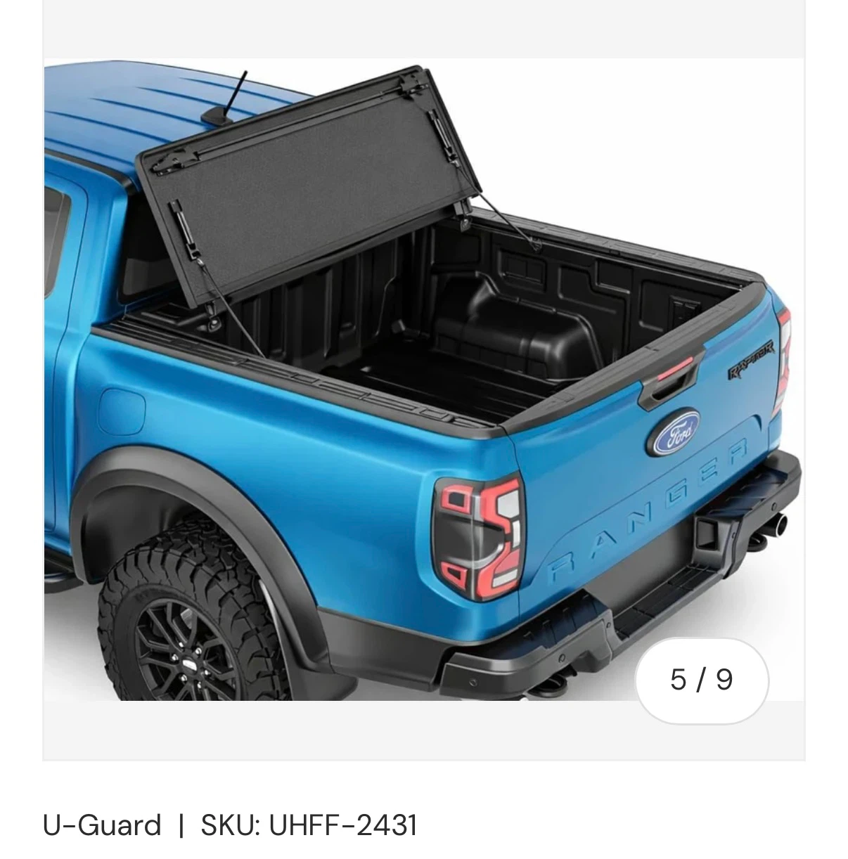 U-Guard Tri-fold Tonneau Cover for Ford Ranger 2024-2025 - photo 3