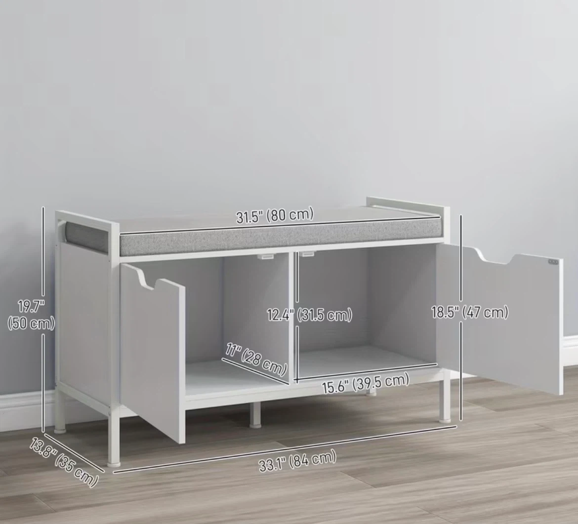 White shoe bench - photo 2
