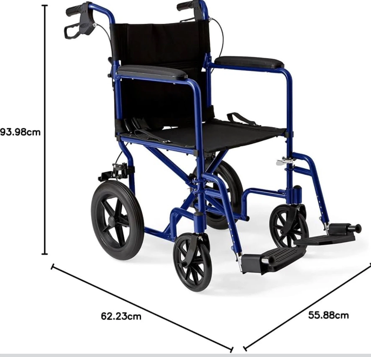 Medline Lightweight Transport Wheelchair with Handbrakes - photo 2