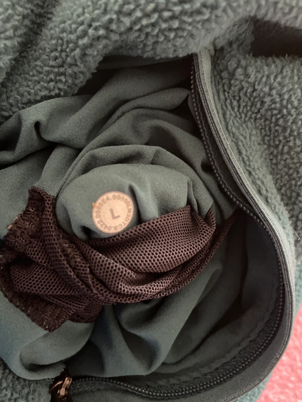 Lululemon Men size L Teal Fleece Quarter Zip Pullover - photo 4