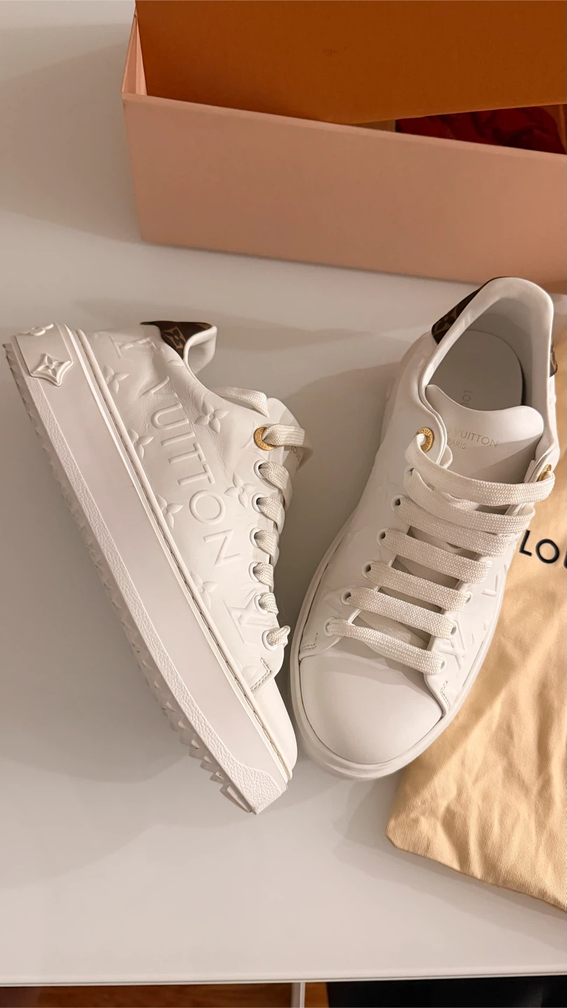 Louis Vuitton White Leather Sneakers