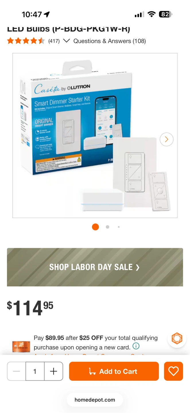 Lutron Caseta Smart Dimmer Starter Kit - photo 2
