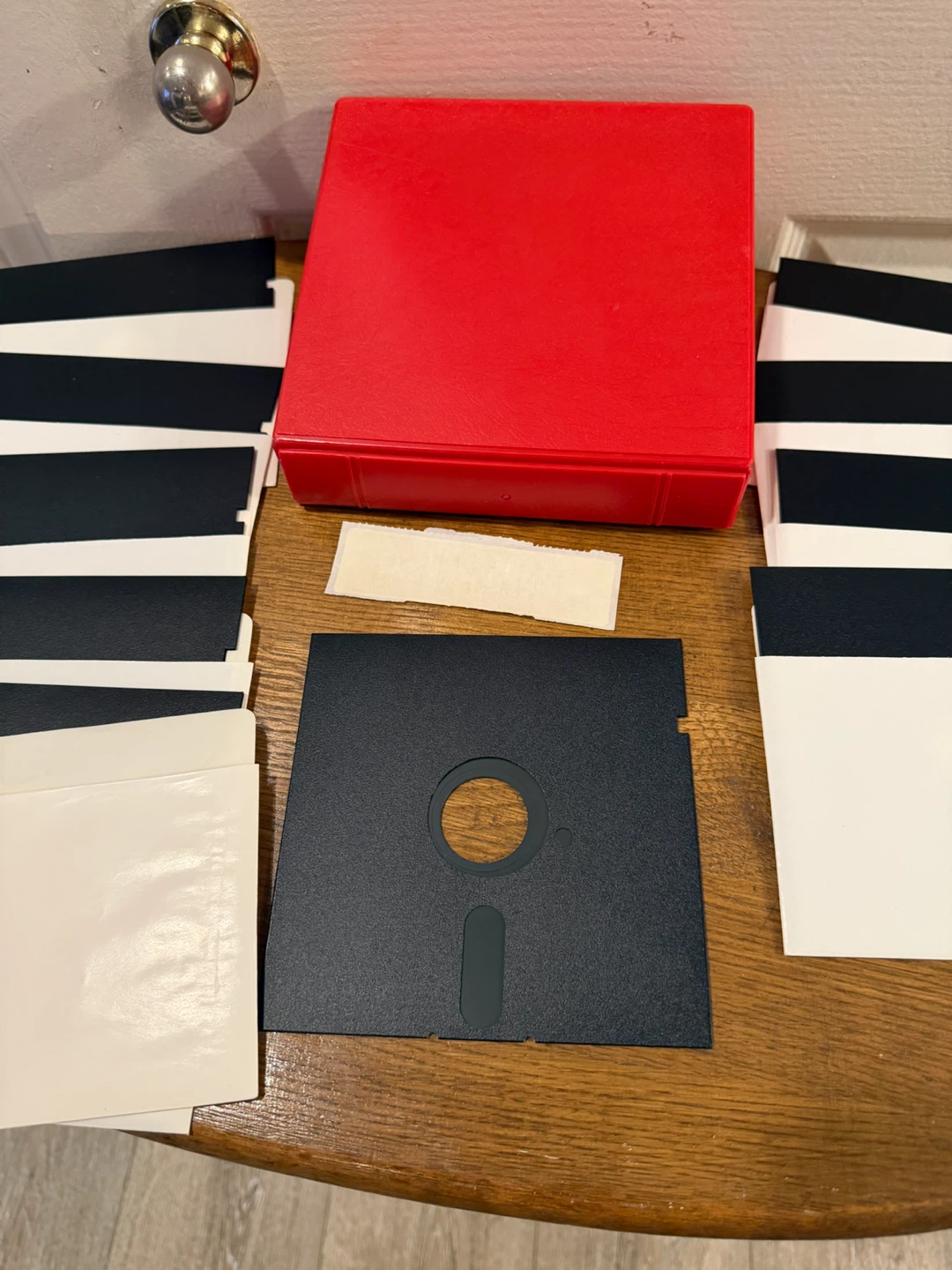Red Floppy Disk Holder with Sleeves - photo 4