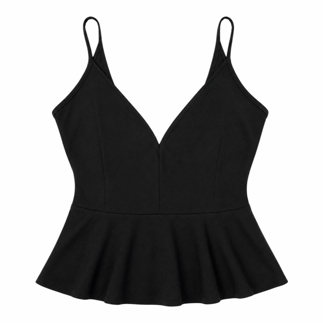 UK2LA PEPLUM BLACK TOP SZ MEDIUM - BRAND NEW, NO TAGS