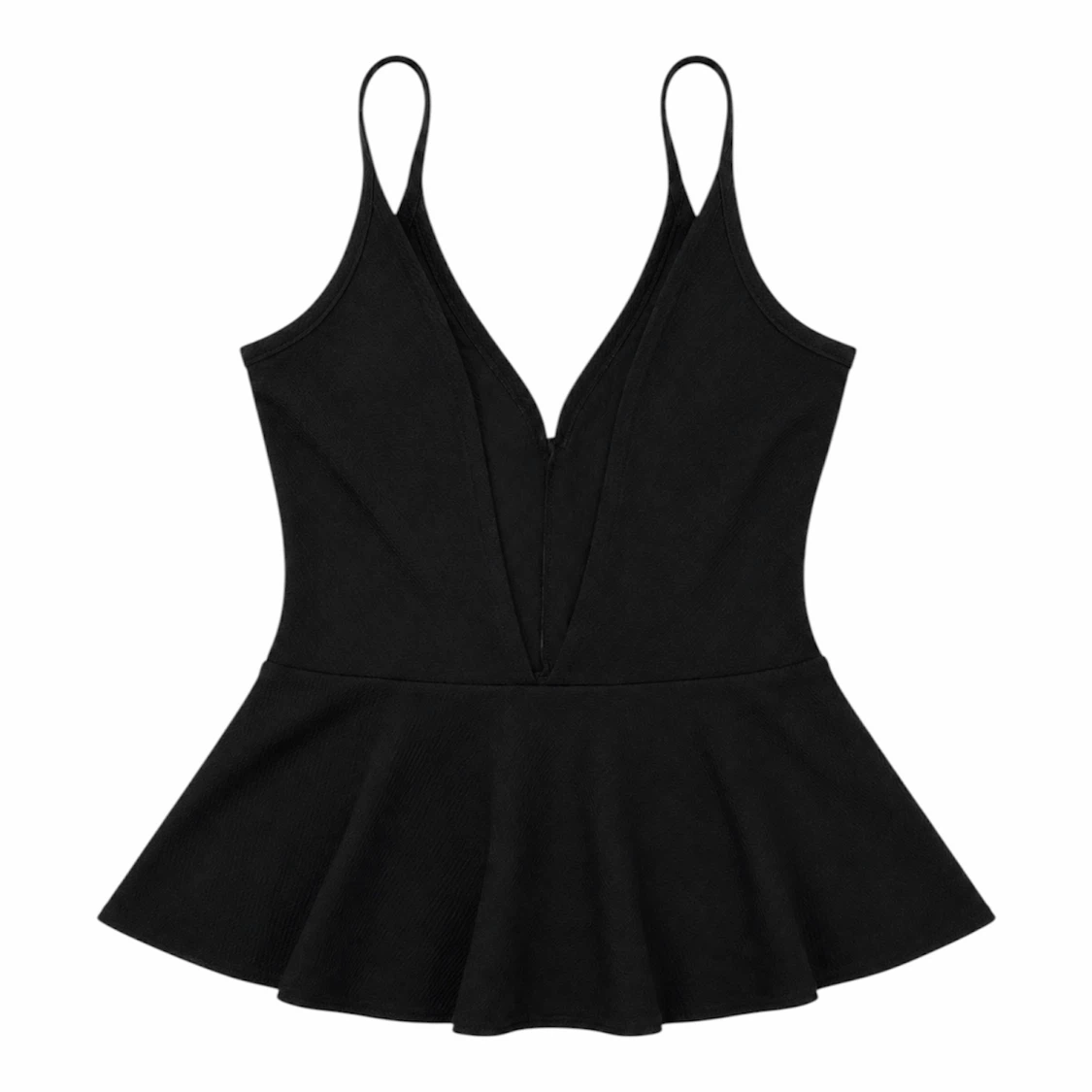 UK2LA PEPLUM BLACK TOP SZ MEDIUM - BRAND NEW, NO TAGS - photo 2