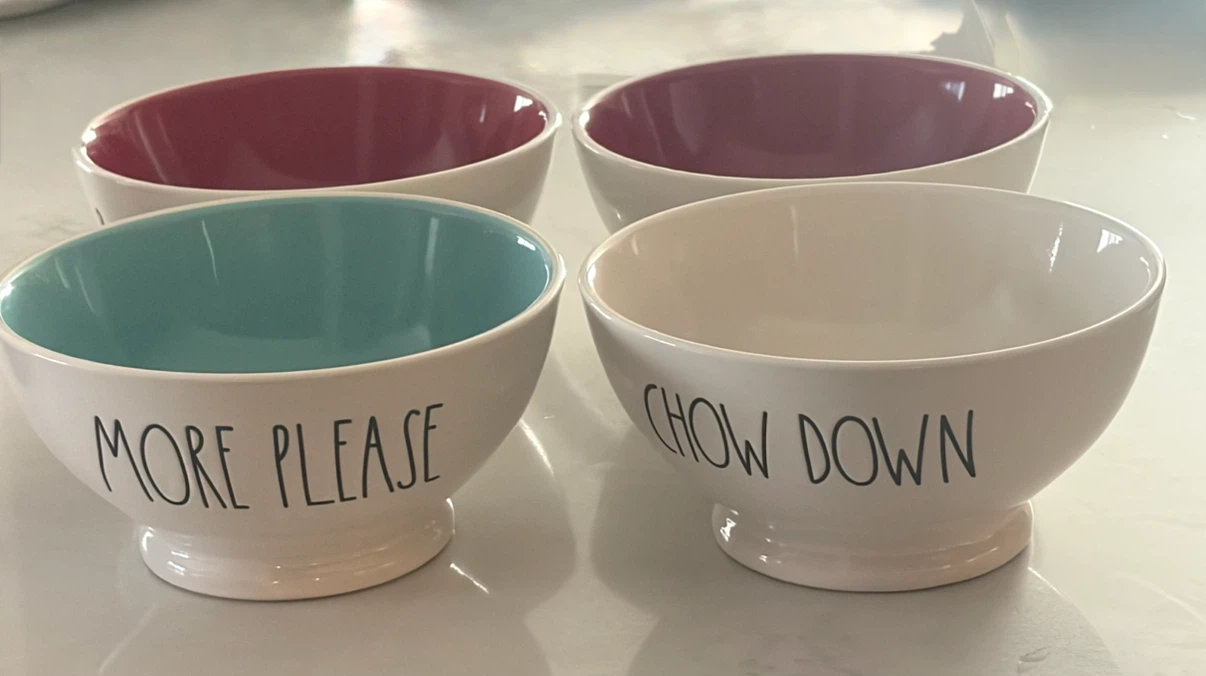 Rae Dunn "Hello" "More Please" "Bon Appétit" "Chow Down" - photo 2