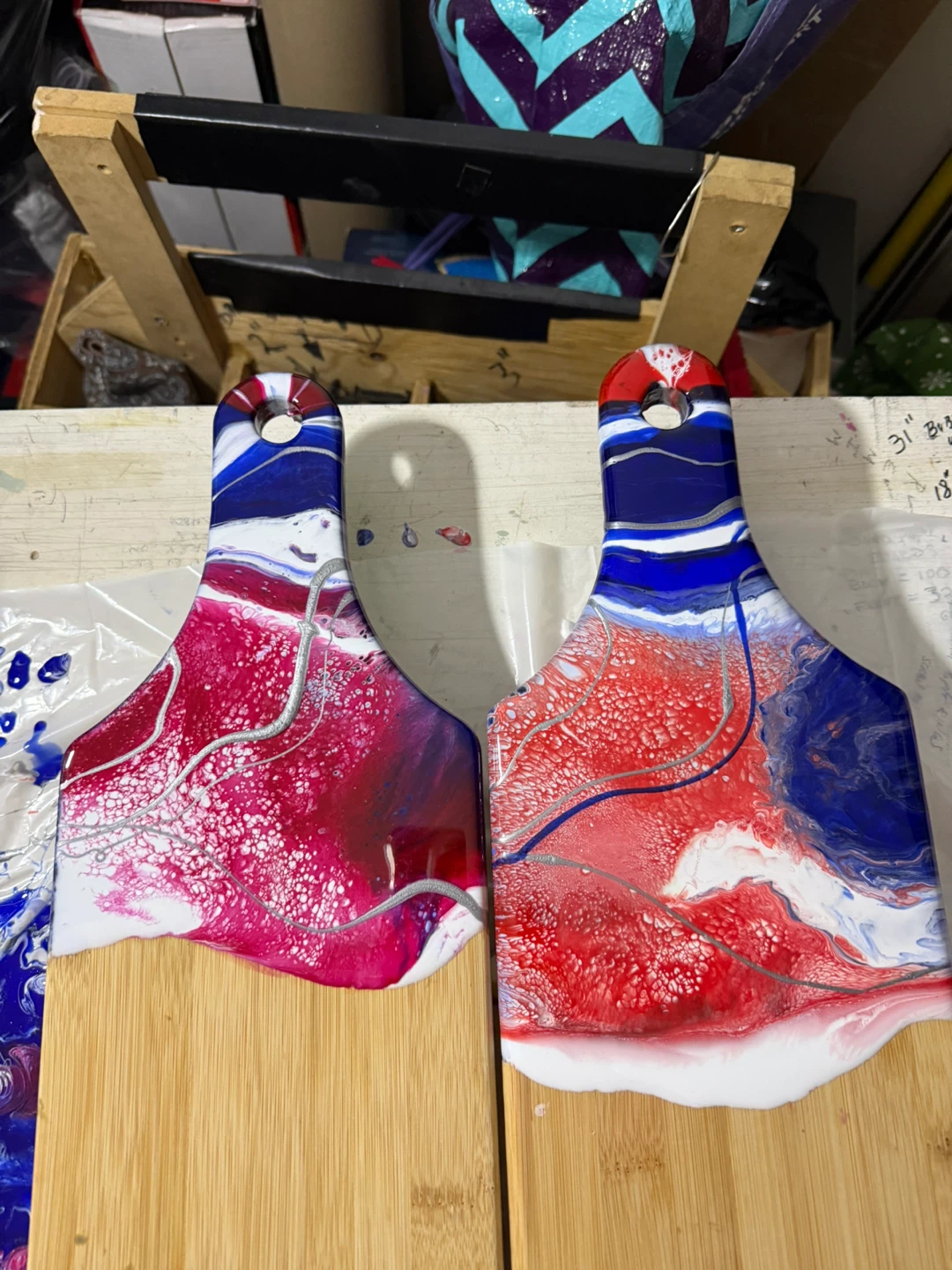 Handmade Resin Coated Wooden Serving Boards - photo 3
