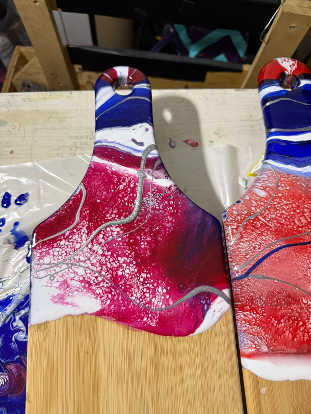Handmade Resin Coated Wooden Serving Boards - photo 4