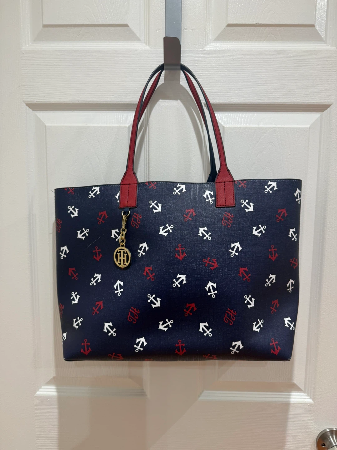 Tommy Hilfiger Navy Anchor Tote Bag